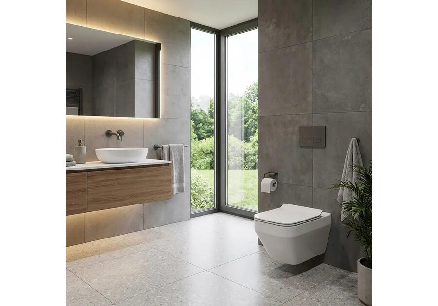 Zdjęcie: Gres szkliwiony SILVER PEAK grey mat 59,8x59,8 #512 gat. I Cersanit