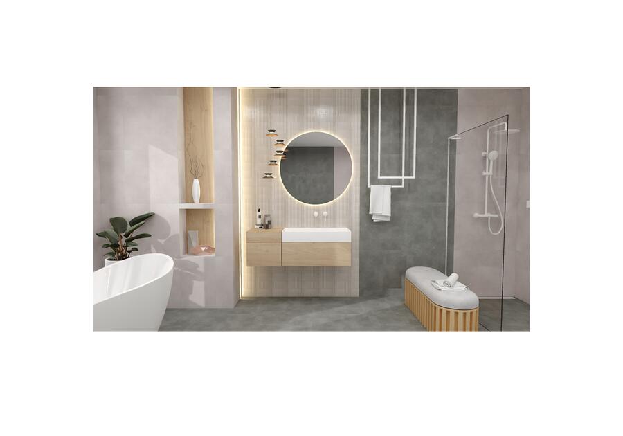 Zdjęcie: Gres szkliwiony SILVER PEAK grey mat 59,8x59,8 #512 gat. I Cersanit