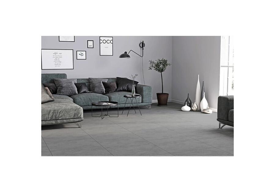 Zdjęcie: Gres szkliwiony SILVER PEAK grey mat 59,8x59,8 #512 gat. I Cersanit
